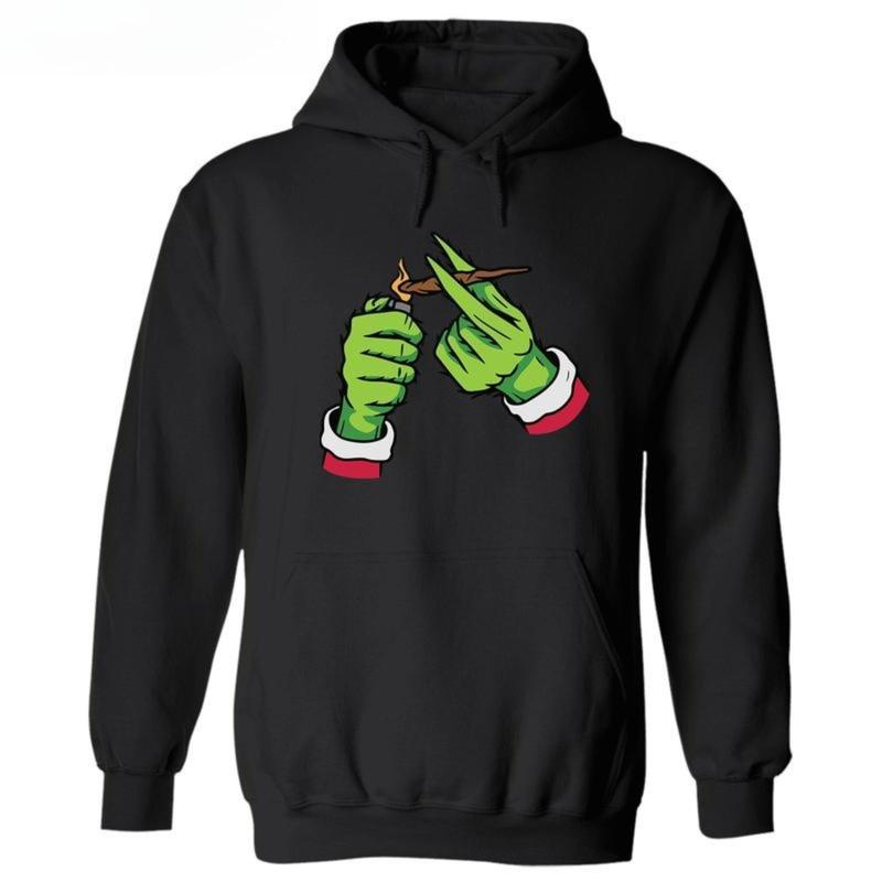 Character Lighting Christmas Season Graphic Design Unisex Hooded Sweatshirt for Men for Women Menswear Womenswear