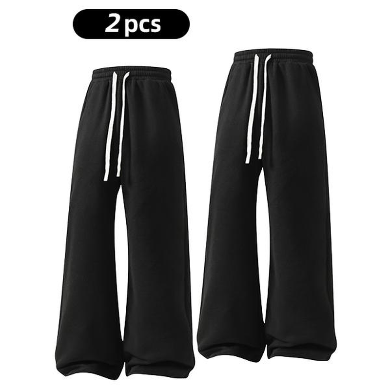 Women'S Comfy All-Season Drawstring Waist Pants, Casual Loose Fitting Cotton Trousers, Women'S Bottoms for Daily Life & Travel, Relaxed Fit