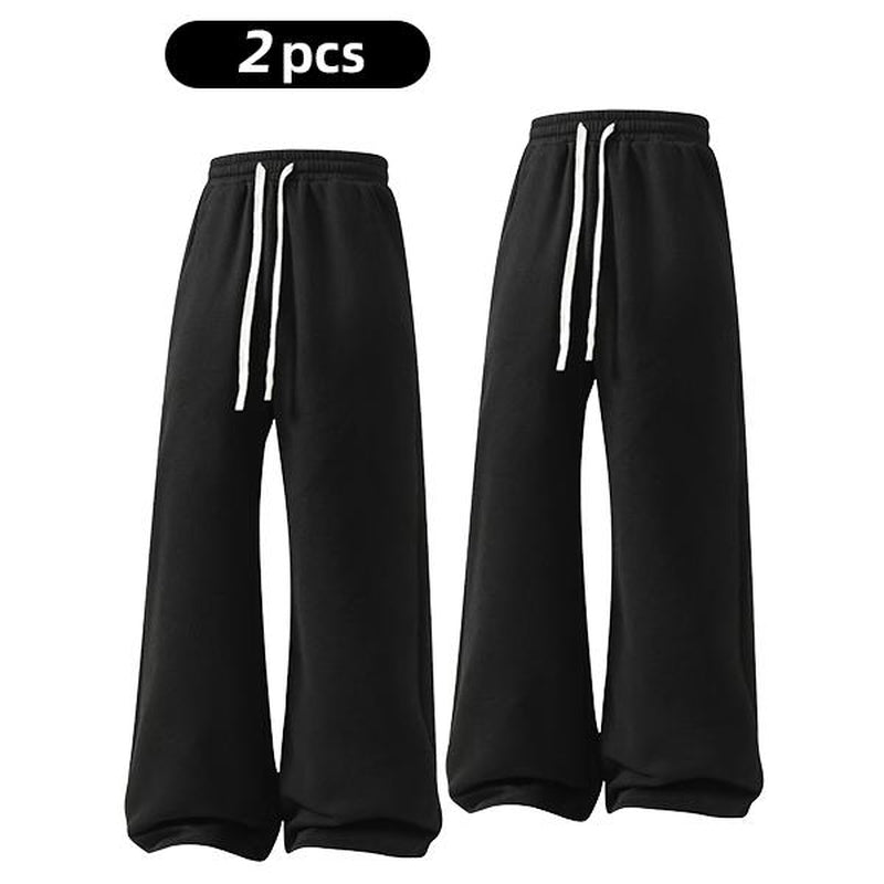 Women'S Comfy All-Season Drawstring Waist Pants, Casual Loose Fitting Cotton Trousers, Women'S Bottoms for Daily Life & Travel, Relaxed Fit