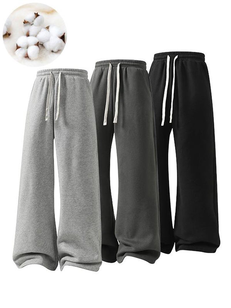 Women'S Comfy All-Season Drawstring Waist Pants, Casual Loose Fitting Cotton Trousers, Women'S Bottoms for Daily Life & Travel, Relaxed Fit