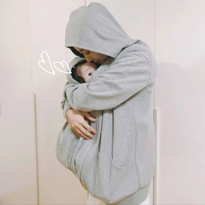 Winter Pregnancy Clothes Maternity Jackets Kangaroo Coat Baby Carrier Clothing Casual Hooded Mommy Outerwear Maternity Wear