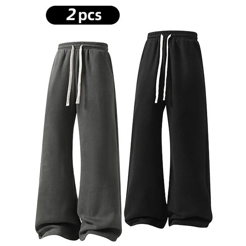 Women'S Comfy All-Season Drawstring Waist Pants, Casual Loose Fitting Cotton Trousers, Women'S Bottoms for Daily Life & Travel, Relaxed Fit